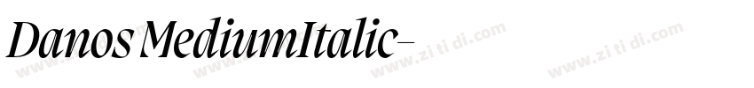 Danos MediumItalic字体转换